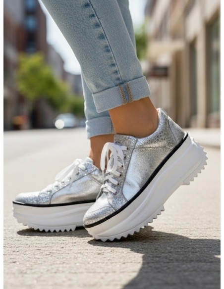 Josefa Print Plateado