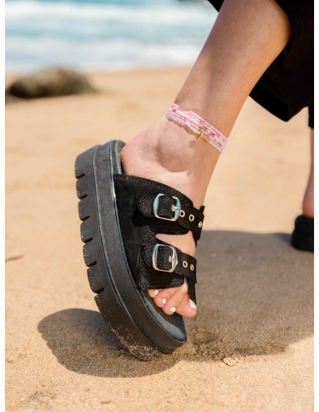 Amalia Glitter Negro